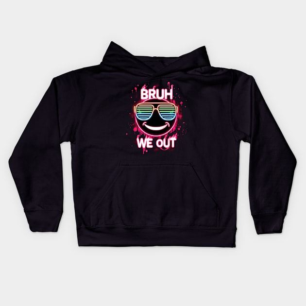 Bruh We Out Kids Hoodie by unn4med